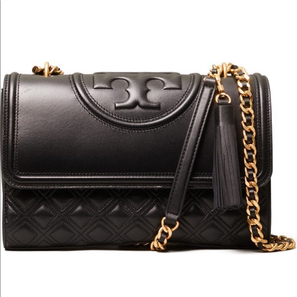 Tory Burch Fleming Lambskin Leather Convertible Shoulder bag